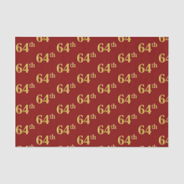 Red, Imitate Gold 64. (Vierundsechzigste) Veransta Seidenpapier (Vorderseite)