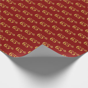 Red, Imitate Gold 65. (65.) Event Geschenkpapier