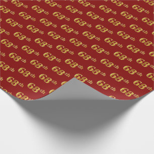 Red, Imitate Gold 68. (Achtundsechzigste) Veransta Geschenkpapier
