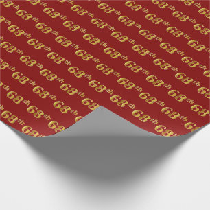 Red, Imitate Gold 68. (Achtundsechzigste) Veransta Geschenkpapier