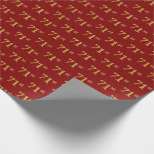 Red, Imitate Gold 71. (71. Geschenkpapier