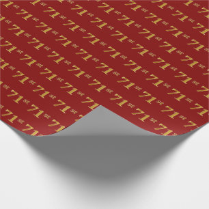 Red, Imitate Gold 71. (71. Geschenkpapier