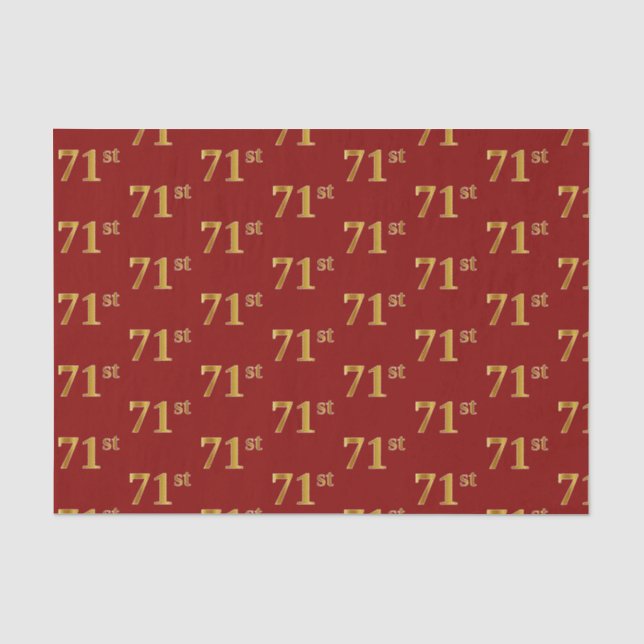 Red, Imitate Gold 71. (71. Seidenpapier (Vorderseite)