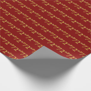 Red, Imitate Gold 72. (72. Geschenkpapier