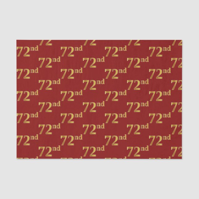 Red, Imitate Gold 72. (72. Seidenpapier (Vorderseite)