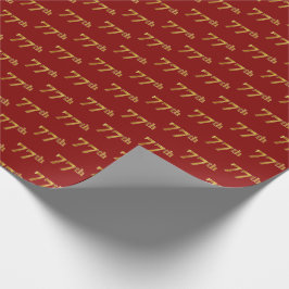 Red, Imitate Gold 77. (77.-7.) Veranstaltung Geschenkpapier