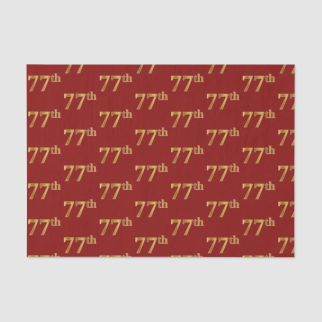 Red, Imitate Gold 77. (77.-7.) Veranstaltung Seidenpapier (Vorderseite)