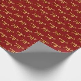 Red, Imitate Gold 78. (Achtundsiebzig) Event Geschenkpapier