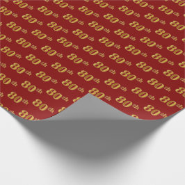 Red, Imitate Gold 80. (Achtzigste) Veranstaltung Geschenkpapier