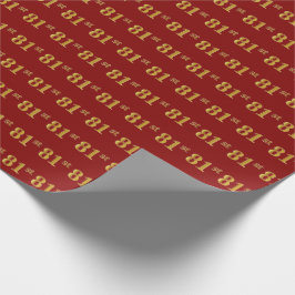 Red, Imitate Gold 81. (81. Geschenkpapier