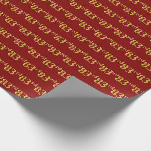 Red, Imitate Gold 83. (83.) Event Geschenkpapier