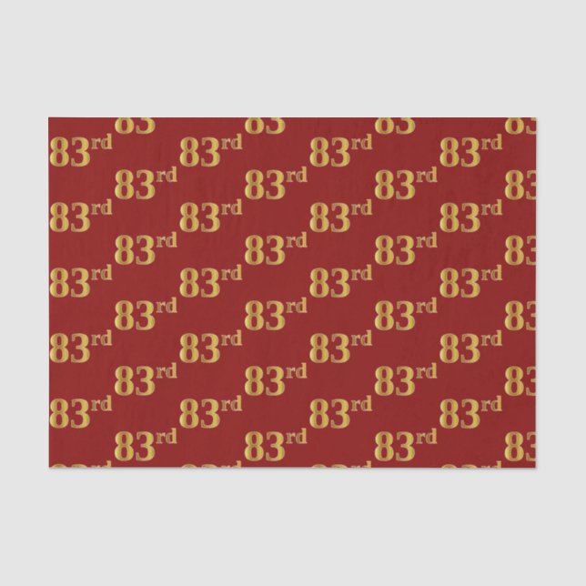 Red, Imitate Gold 83. (83.) Event Seidenpapier (Vorderseite)