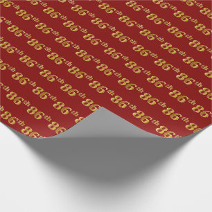 Red, Imitate Gold 86. (Achtzigste) Veranstaltung Geschenkpapier
