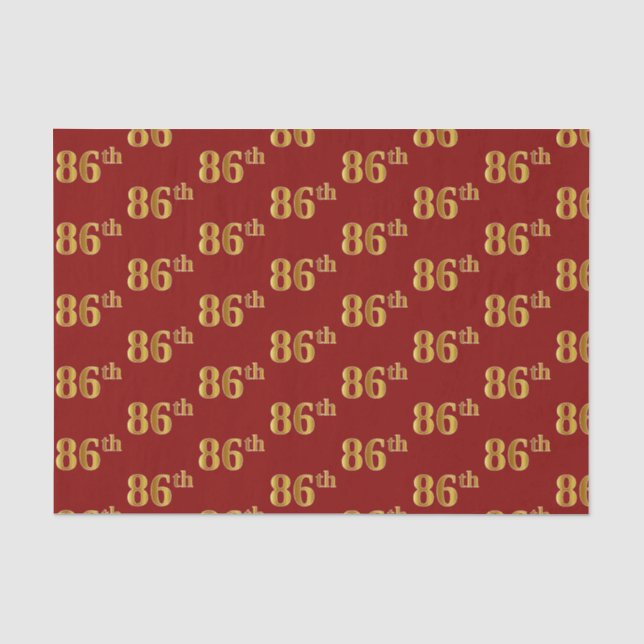 Red, Imitate Gold 86. (Achtzigste) Veranstaltung Seidenpapier (Vorderseite)