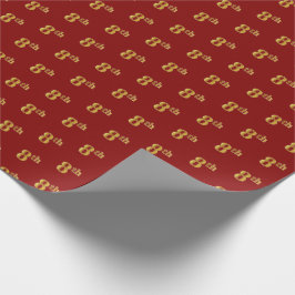 Red, Imitate Gold 8. (Achte) Event Wrapping Paper Geschenkpapier