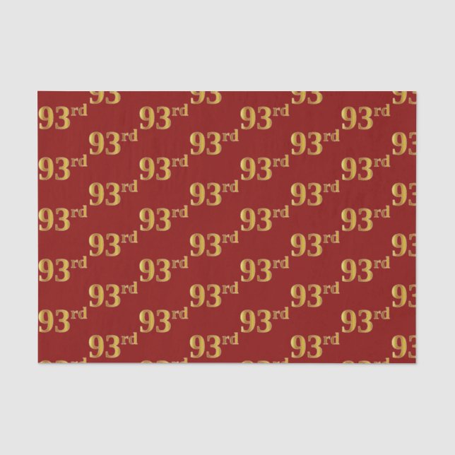 Red, Imitate Gold 93. (30.) Event Seidenpapier (Vorderseite)