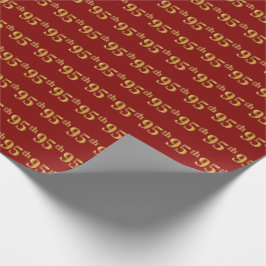 Red, Imitate Gold 95. (fünfundneunzigste) Veransta Geschenkpapier