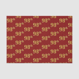 Red, Imitate Gold 98. (Achtundneunzig) Event Seidenpapier