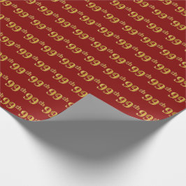 Red, Imitate Gold 99. (Neunundneunzigste) Veransta Geschenkpapier