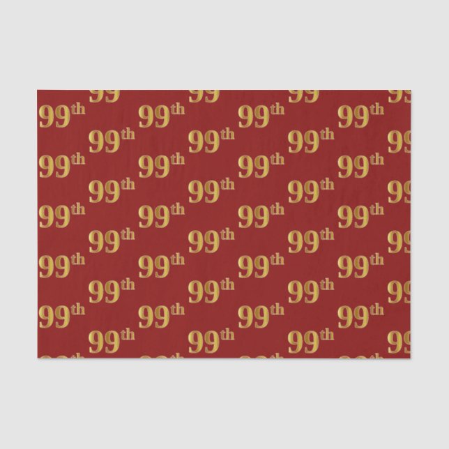 Red, Imitate Gold 99. (Neunundneunzigste) Veransta Seidenpapier (Vorderseite)