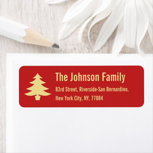 Red Imitats Gold Christmas Tree Holiday DIY Adress (Insitu)