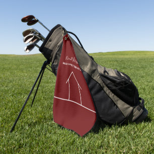 Red Immobilienunternehmen Persönlicher Immobilienm Golfhandtuch