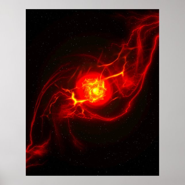 Red Imploding Supernova Poster (Vorne)