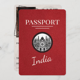 Red India Passport Save the Date
