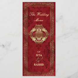 Red Indian Wedding - Menü Card/Rackcard Menükarte
