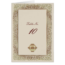 Red Indian Wedding - Tischnummer Card