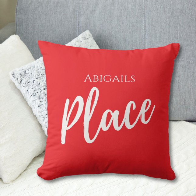 Red Individuelle Name Place Kissen (Von Creator hochgeladen)