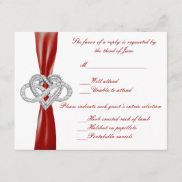 Red Infinity Heavy Response Card RSVP Karte