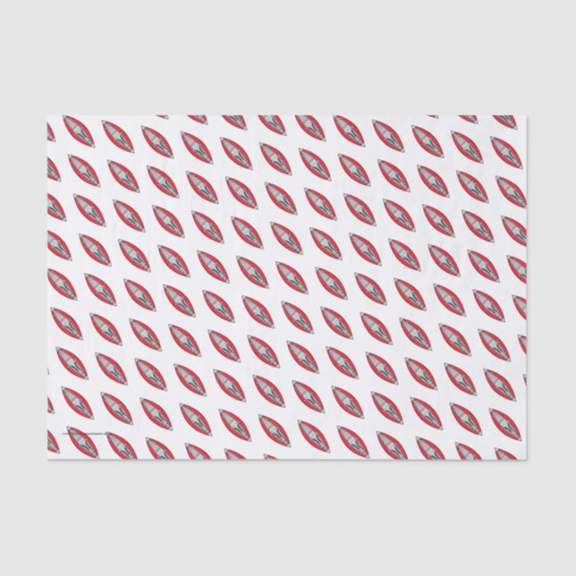 Red Inflated Kayak Fun Whitewater Theme Seidenpapier (Vorderseite)