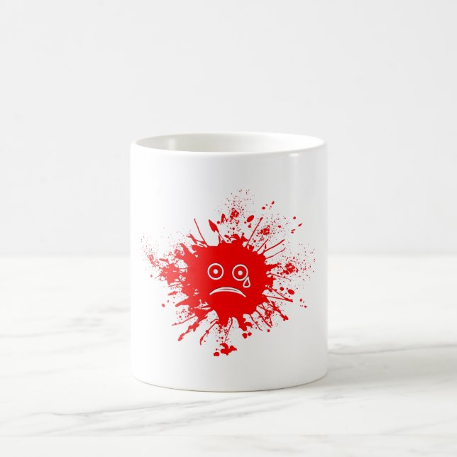 Red Ink Blotch Kaffeetasse (Mittel)