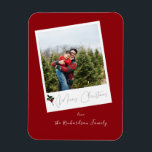 Red Instant Foto Merry Christmas Magnet<br><div class="desc">Senden Sie ein paar Weihnachtsfreuden,  die das ganze Jahr über auf einem Kühlschrank oder Magnetoberfläche mit Ihrem Red Instant Foto Merry Christmas Magnet fortgesetzt werden können.</div>