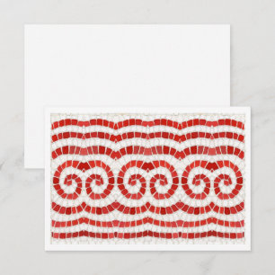 RED IONIC MOSAIC 3.5x5 Flachkarte Karte