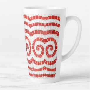 RED IONIC MOSAIC Tall Latte Tasse