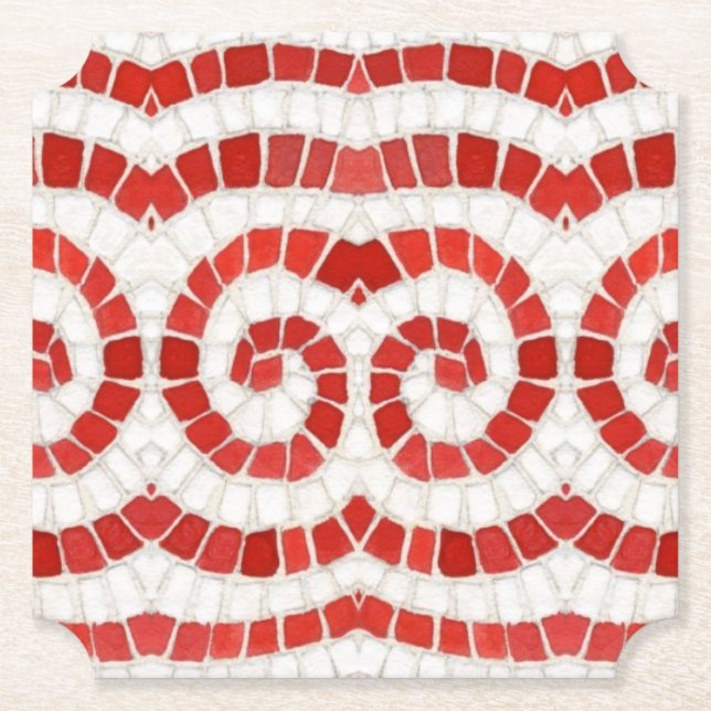RED IONIC MOSAIC Ticket Paper Untersetzer (Vorderseite)