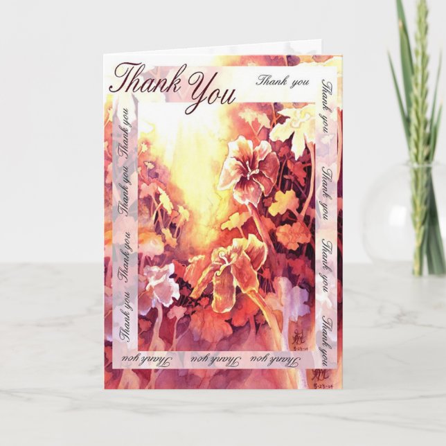 Red Iris _danke Karte_ Dankeskarte (Vorderseite)