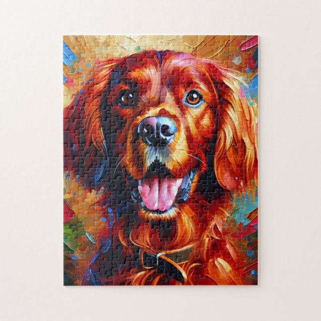 Red Irish Setter Dog Acrylic Print Dog Lover Gesch (Vertikal)