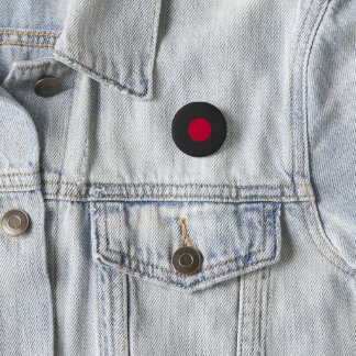 Red Japan Sun Button