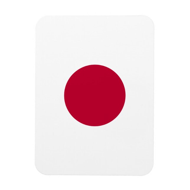 Red Japan Sun Magnet (Vertikal)