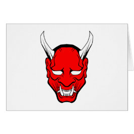 Red Japanese Hannya Mask