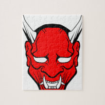 Red Japanese Hannya Mask