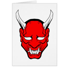 Red Japanese Hannya Mask