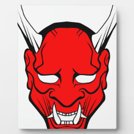 Red Japanese Hannya Mask Fotoplatte