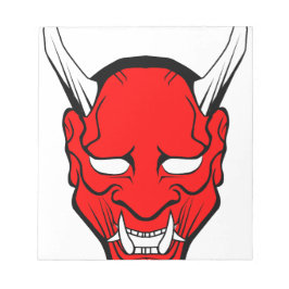 Red Japanese Hannya Mask Notizblock