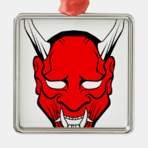 Red Japanese Hannya Mask