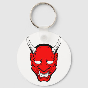Red Japanese Hannya Mask Schlüsselanhänger
