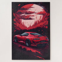 Red Japanese Supra Car Geschenk für Ihn Mancave